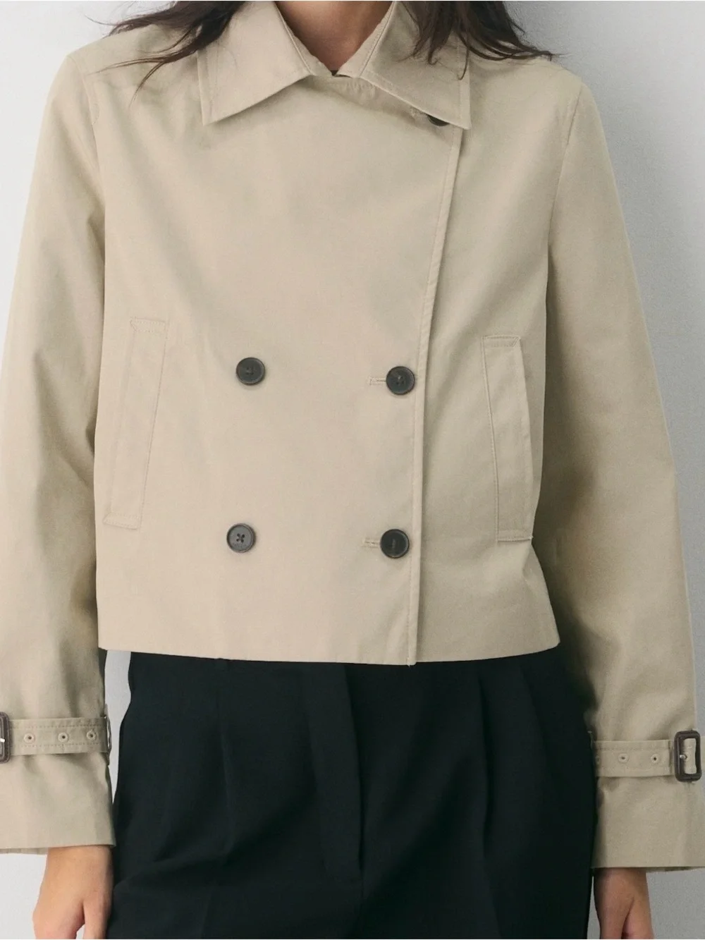 Aritzia Babaton Lightweight Cropped Trench Coat - Picture 1 of 16